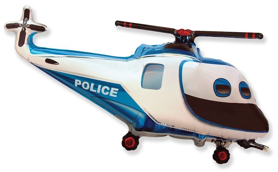 Ballon hélicoptère de police 96 x 57 cm
