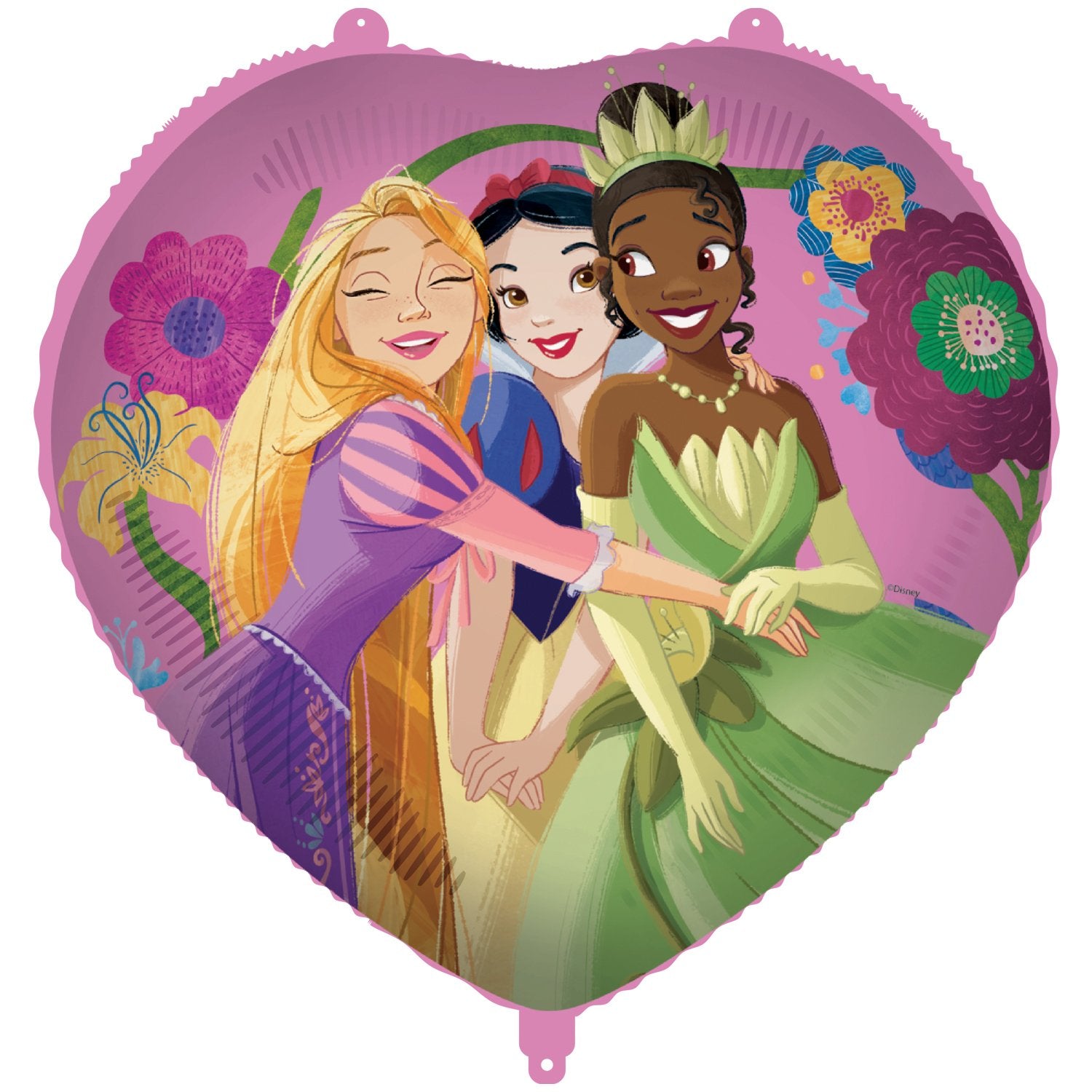 Ballon en aluminium en forme de cœur Princesse Disney 46 cm
