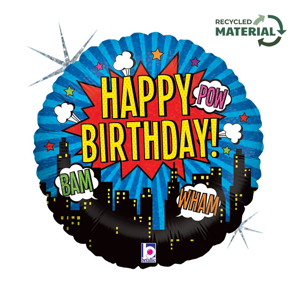 Ballon d'anniversaire super-héros