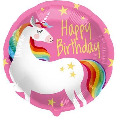 Palloncino di compleanno unicorno magico 45 cm