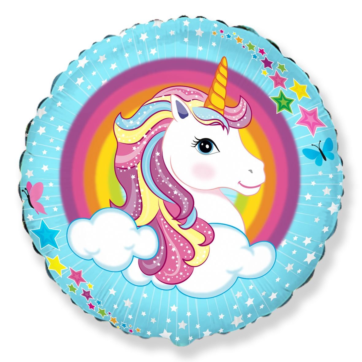Ballon licorne rond 45 cm