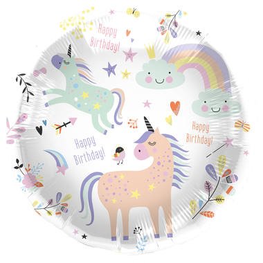 Ballon Licorne Arc-en-ciel 45 cm