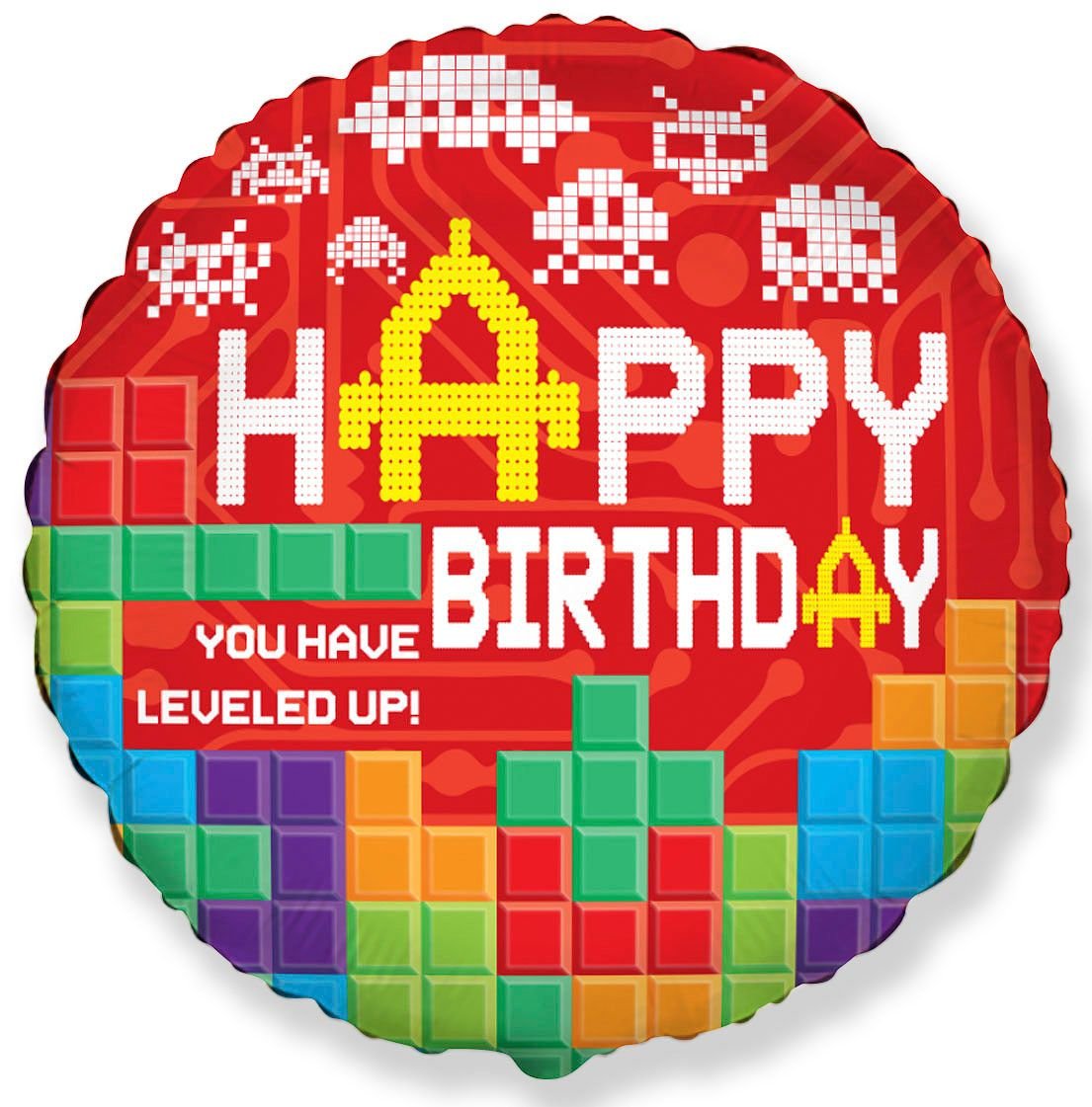 Ballon de 45 cm « Joyeux anniversaire » inspiré des jeux vidéo