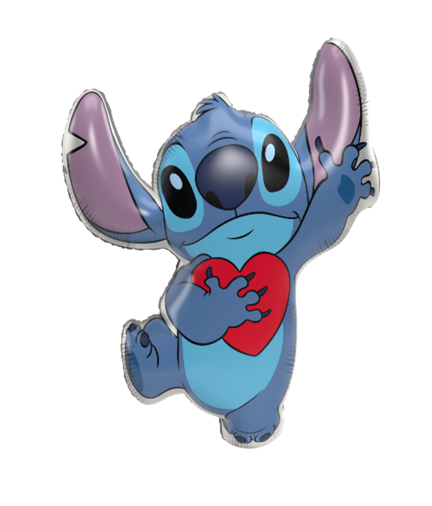 Ballon cœur brodé en aluminium 78 x 74 cm