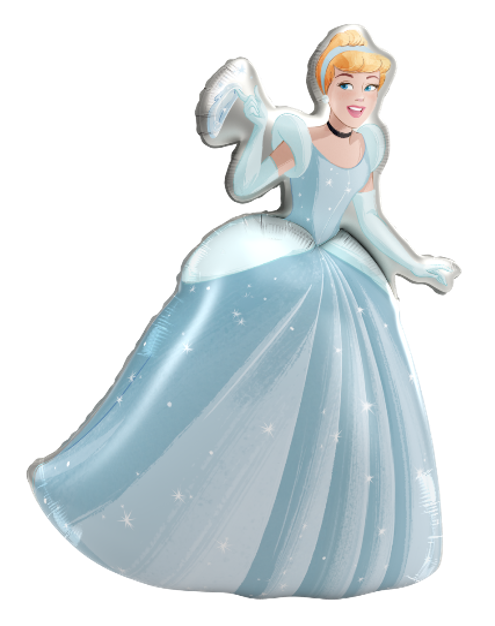 Ballon en aluminium en forme de Cendrillon 85 x 64 cm