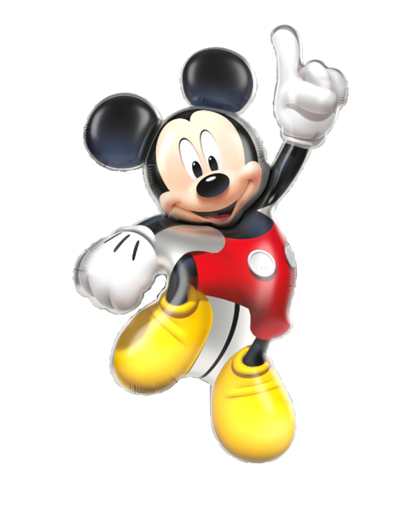 Ballon en aluminium Mickey Mouse, complet 82 x 49 cm