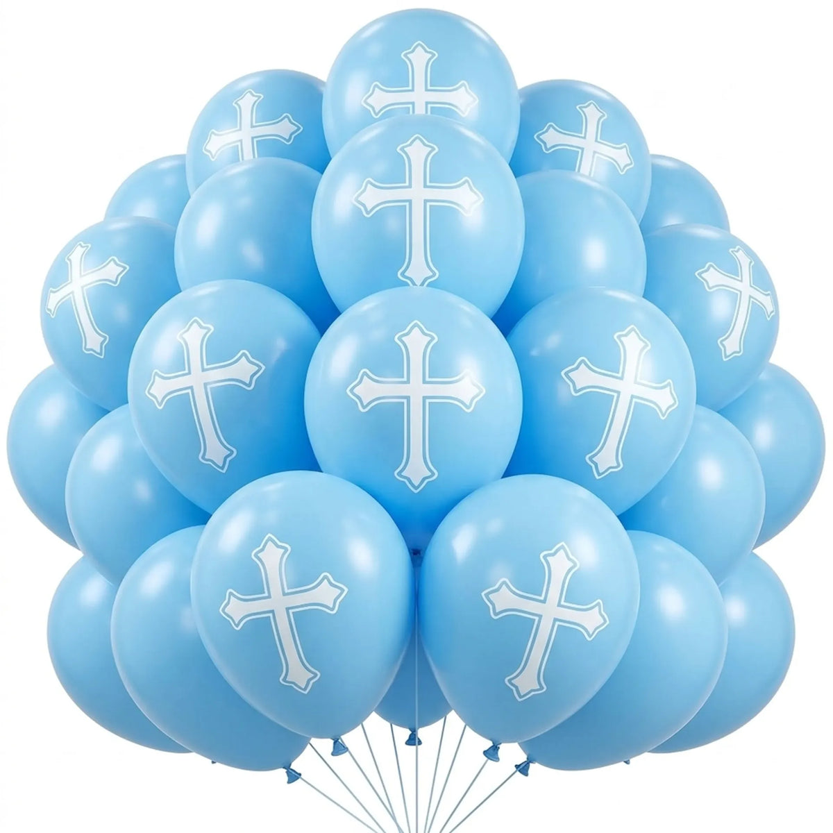 8 ballons bleu divin de 27 cm