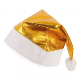 Chapeau de Noël doré métallisé