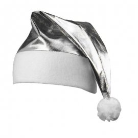 Chapeau de Noël argenté métallisé