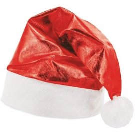 Chapeau de Noël rouge métallisé