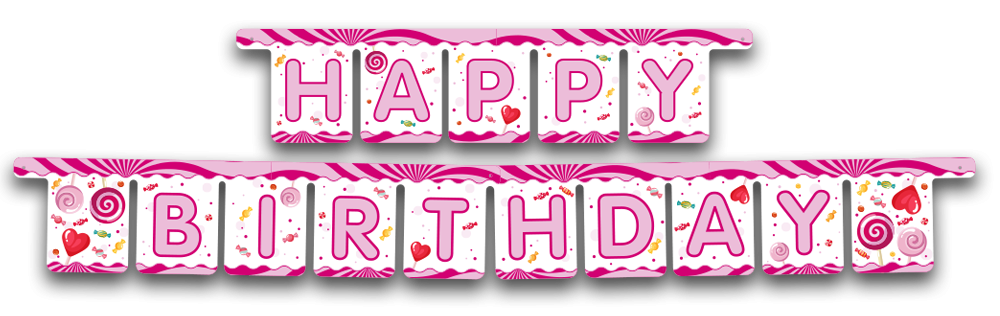 Guirlande de bonbons pour fête, 3 mètres