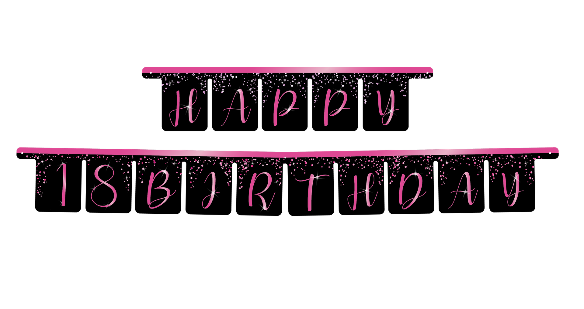 Élégante guirlande rose 18 ans