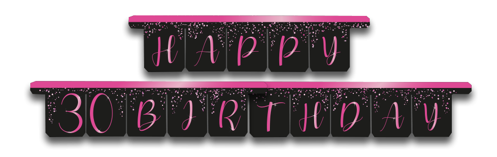 Élégante guirlande rose 30 ans