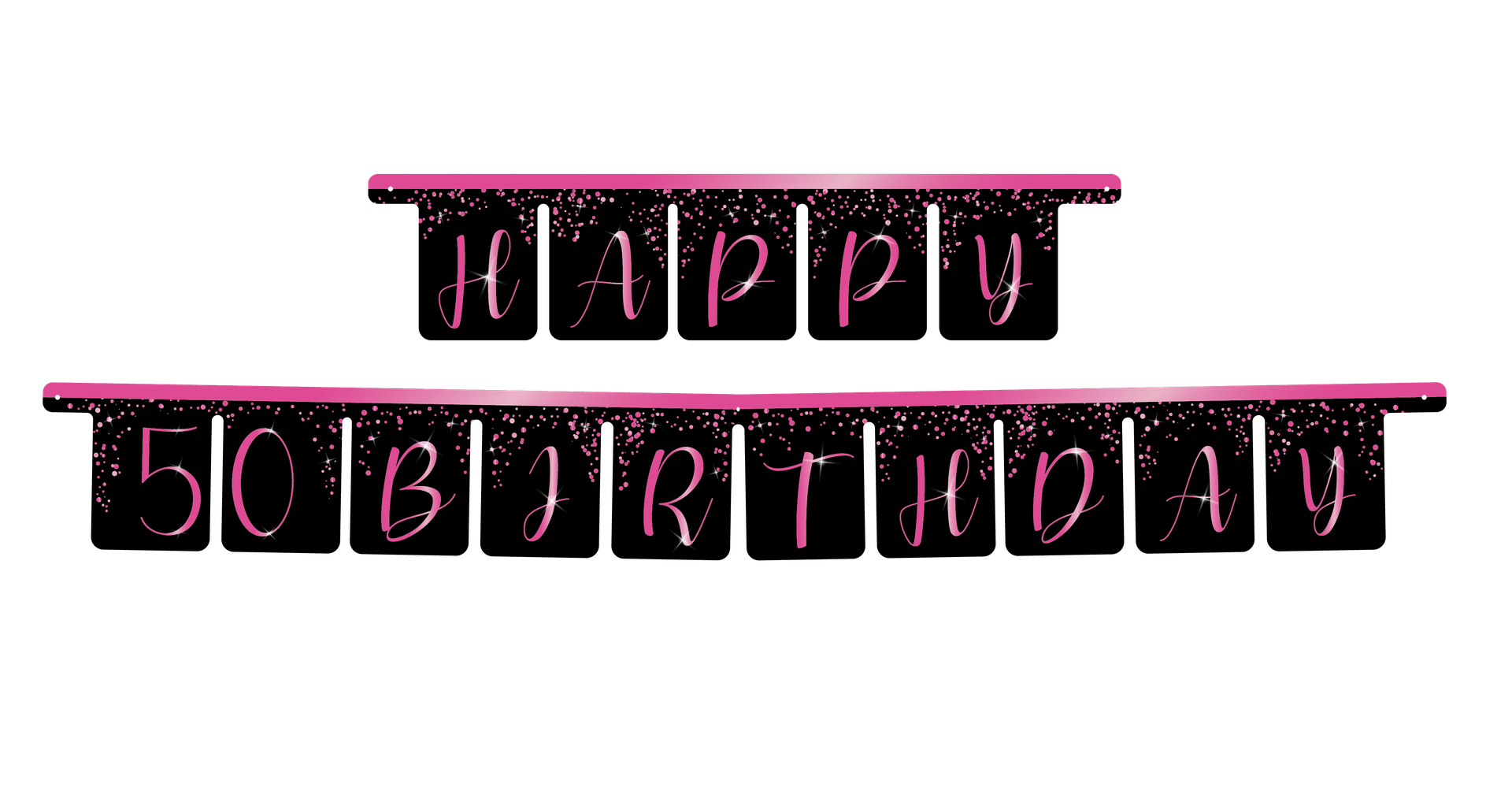 Guirlande rose élégante pour le 50e anniversaire