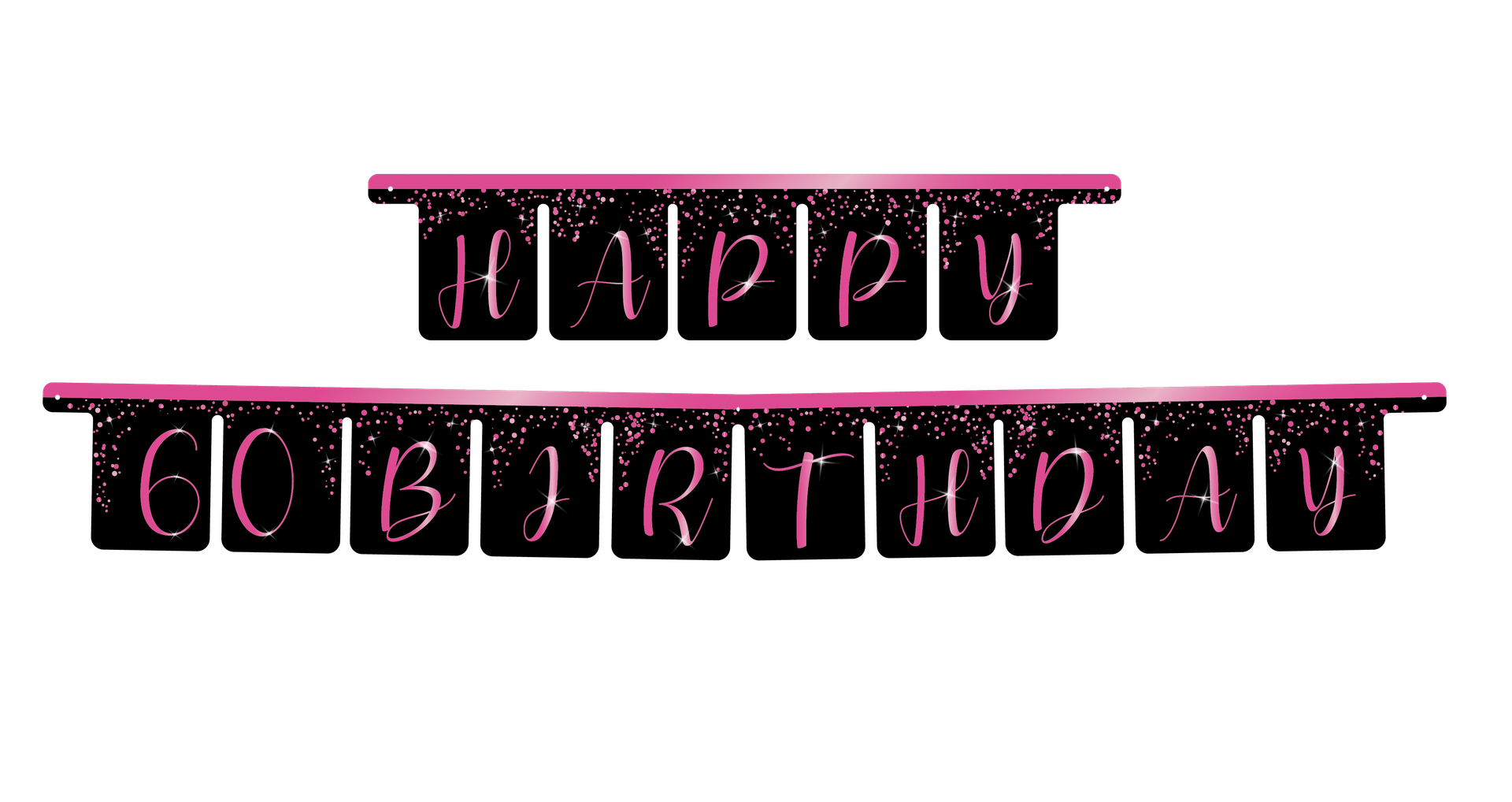 Guirlande rose élégante pour le 60e anniversaire