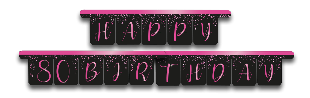 Guirlande rose élégante pour le 80e anniversaire