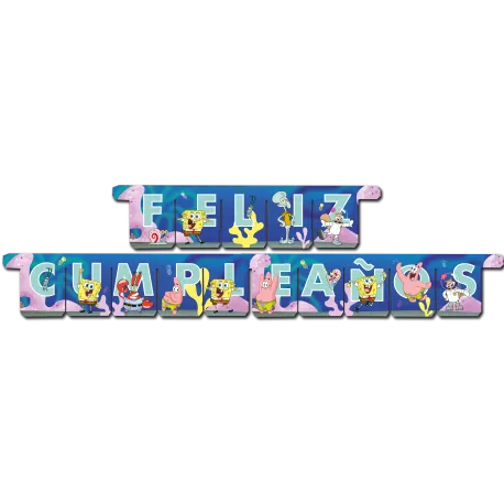 Guirlande d'anniversaire Bob l'éponge (espagnol)