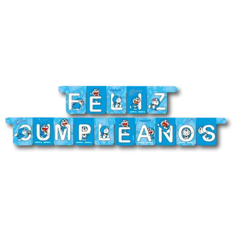 Guirlande d'anniversaire Doraemon (espagnol)