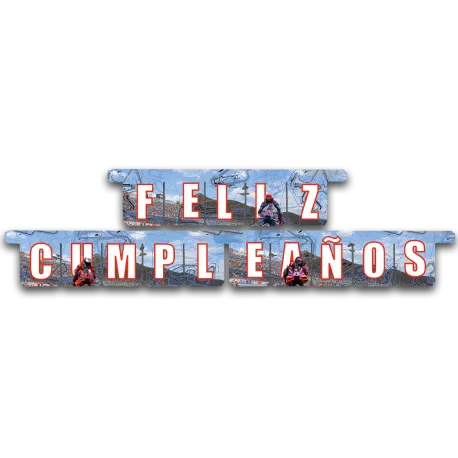 Guirlande espagnole Joyeux anniversaire Moto GP