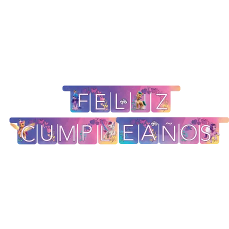 Guirlande espagnole Joyeux anniversaire Mon Petit Poney