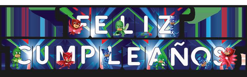 Guirlande Joyeux Anniversaire (Espagnol) PJ Masks