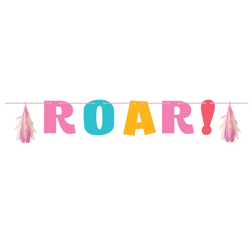 Guirlande de fête de dinosaures pour filles