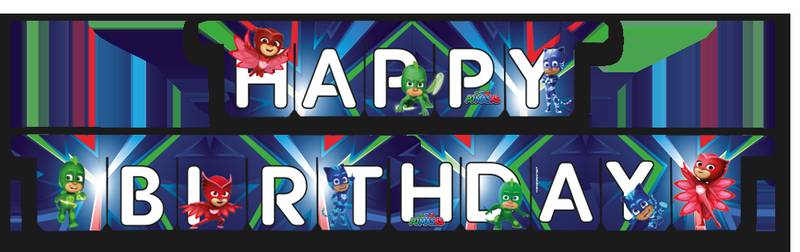 Guirlande Joyeux Anniversaire Pyjamasques