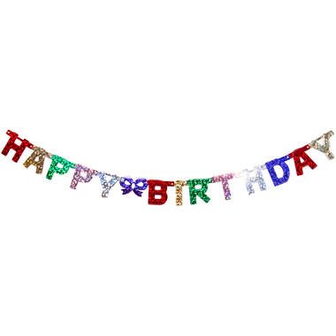 Ghirlanda olografica di buon compleanno 1,5 m