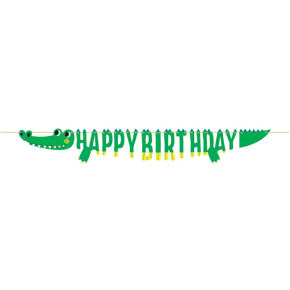 Guirlande de Noël pour fête d'anniversaire alligator