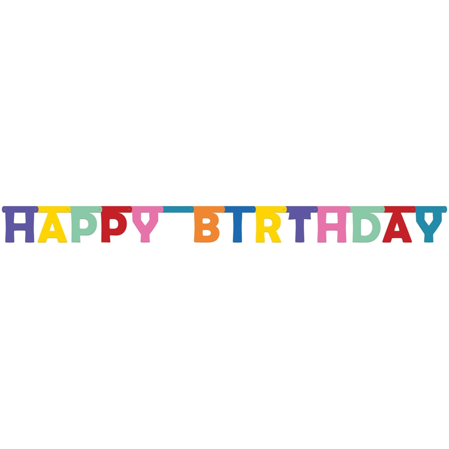 Ghirlanda di buon compleanno multicolore 1,6 m