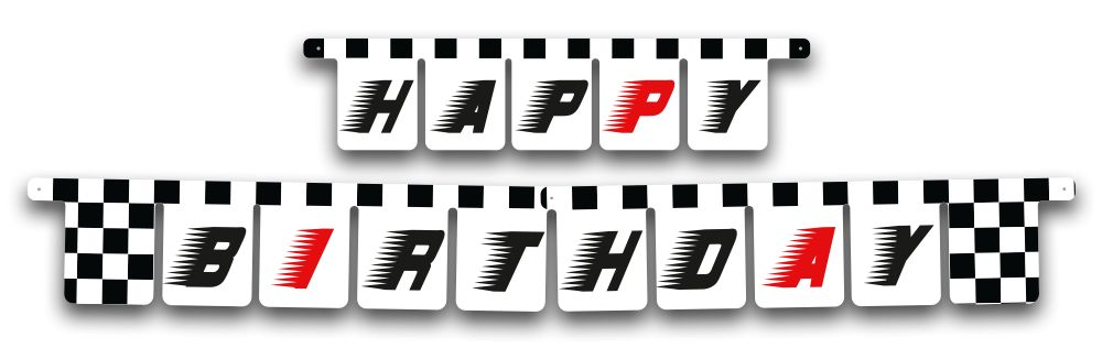 Guirlande noire et blanche de 3 mètres