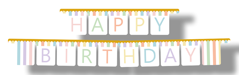 Guirlande PASTEL CELEBRATION de 3 mètres