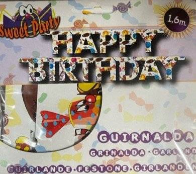 Guirlande de Noël « Joyeux anniversaire »