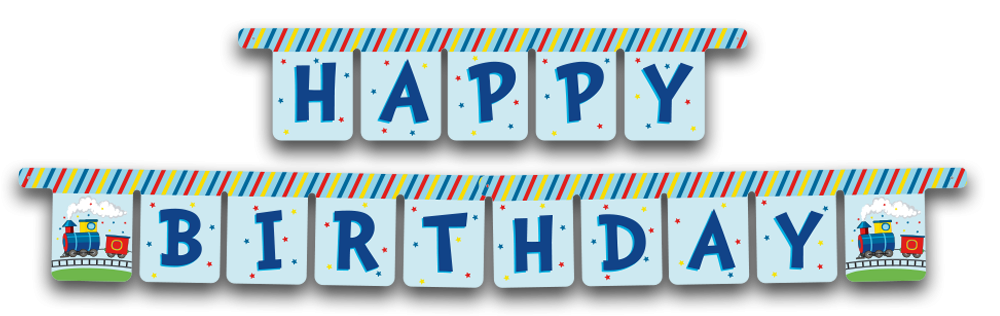 JOYEUX ANNIVERSAIRE PETIT TRAIN GARLAND