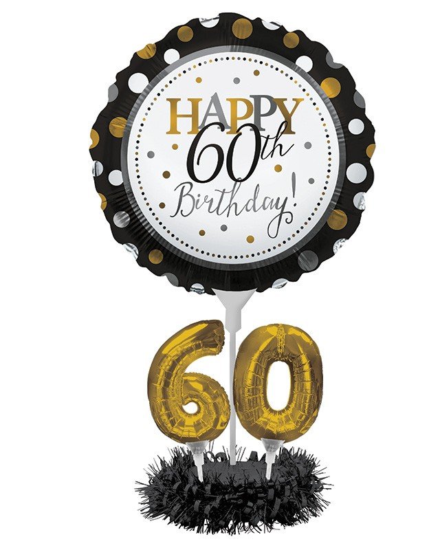 KIT CENTROTAVOLA CON PALLONCINI PER IL 60° COMPLEANNO