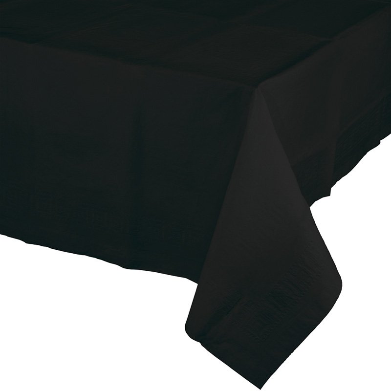 Nappe en papier 120 x 180 cm velours noir