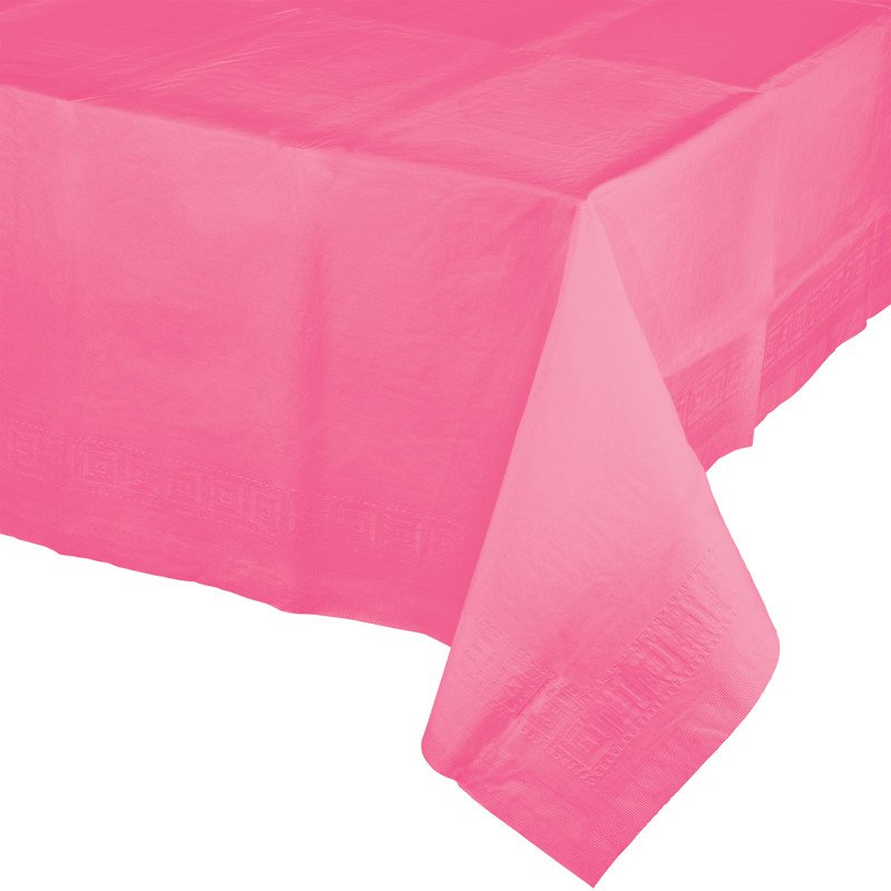 Nappe en papier 274 x 137 cm rose bonbon