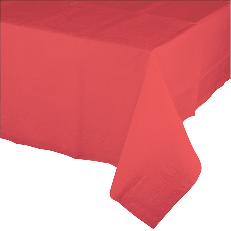 Nappe en papier corail 274 x 137 cm
