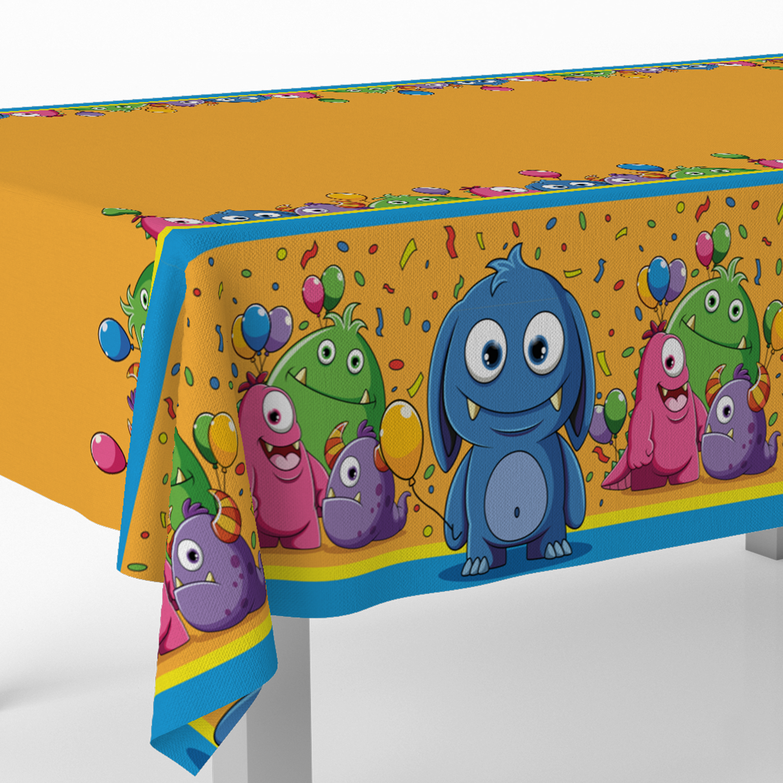 Nappe en plastique 120 x 180 cm Monstres amusants