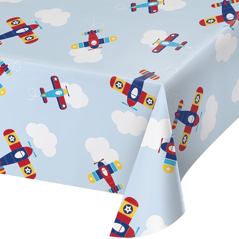 Nappe en plastique 120 x 180 cm Petit avion