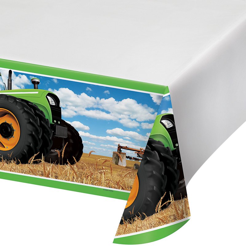 Nappe en plastique 259 x 137 cm Heure du tracteur