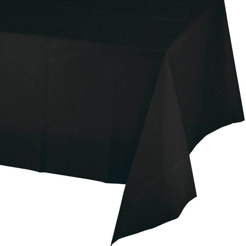 Nappe en plastique 274 x 137 cm velours noir