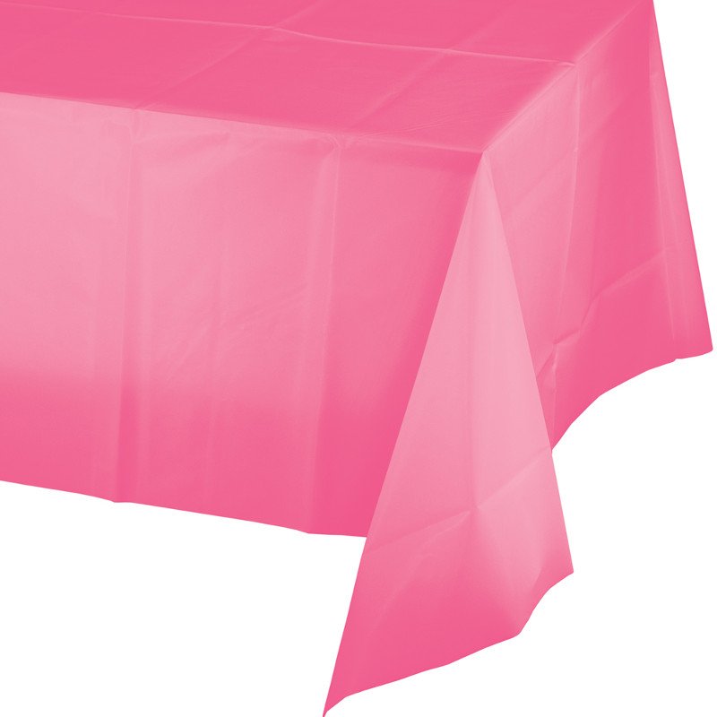 Nappe en plastique 274 x 137 cm rose bonbon
