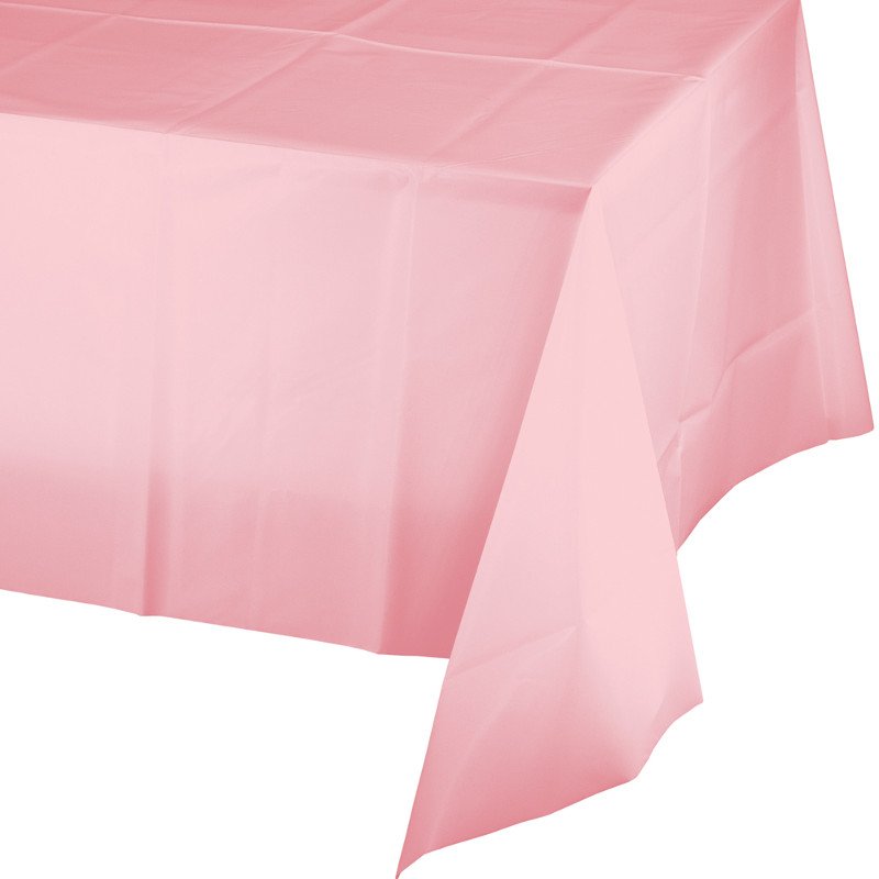Nappe en plastique 274 x 137 cm rose classique