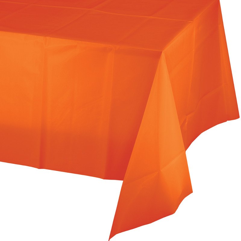 Nappe en plastique 274 x 137 cm, orange ensoleillé