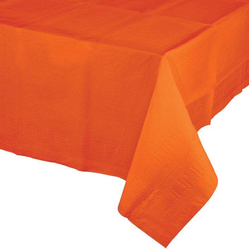 Nappe en plastique extra-mince 274 x 137 cm, orange ensoleillé