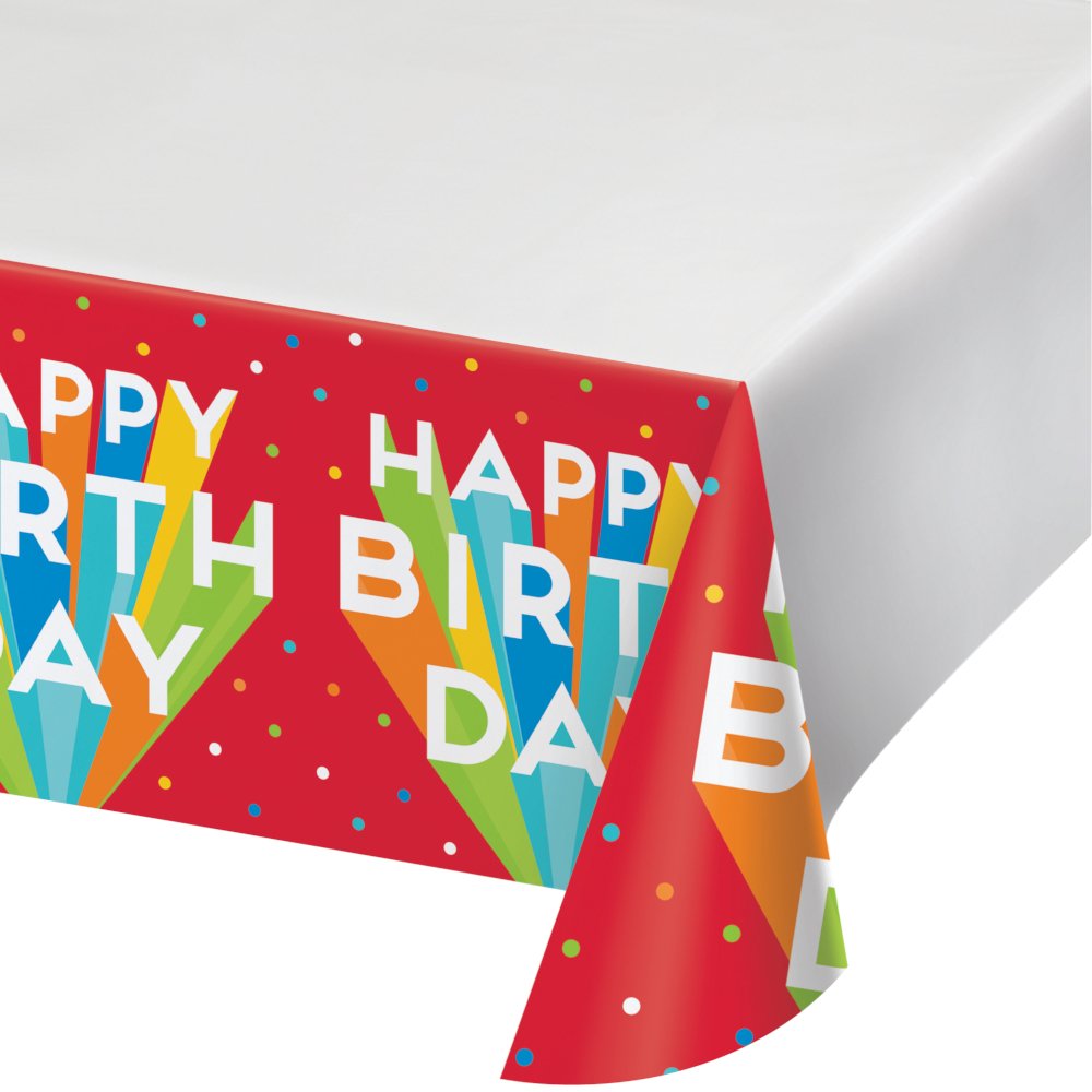 Nappe 122 x 224 cm GRANDE FÊTE D'ANNIVERSAIRE