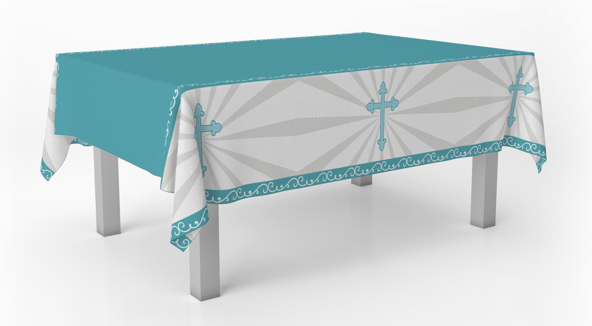 Nappe bleu divin 120 x 180 cm