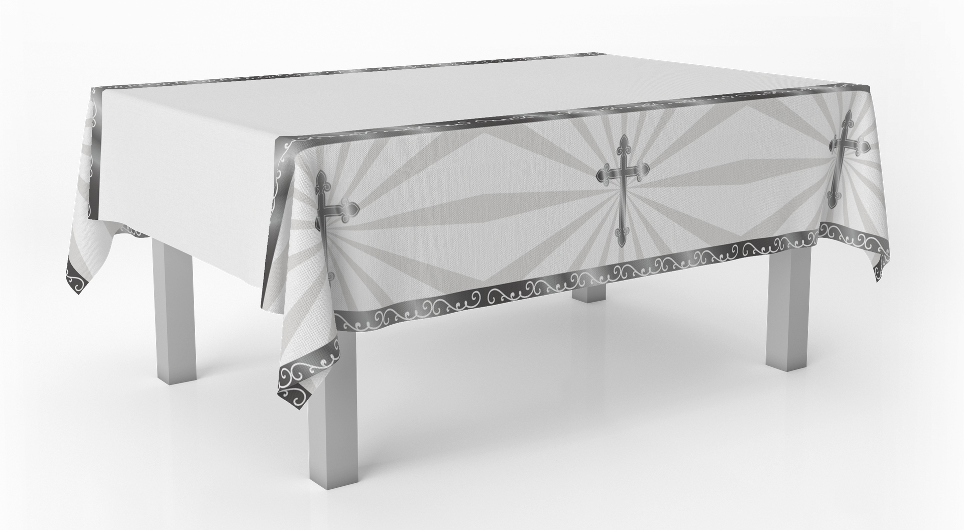 Nappe argentée Divinity 120 x 180 cm