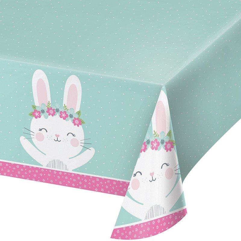 Nappe en plastique 137 x 259 cm 1er anniversaire Lapin